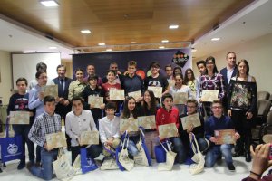 Alumnos premiados en la fase provincial entre los que se encuentran los cinco representantes que acudirán a Jaén.