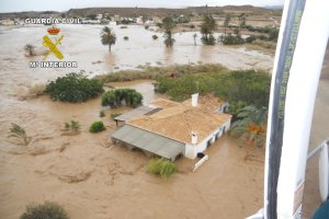 Imagen tomada por la Guardia Civil de las inundaciones de 2012.