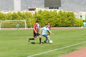 Alfonso en un partido sobre el CD El Ejido.
