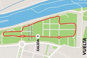 Trazado de la carrera sobre el Recinto Ferial.