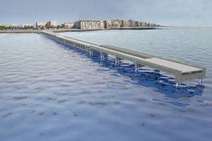 Simulación del Cable Francés rehabilitado pero sin actuación realizada.