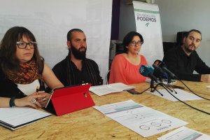 Miembros del equipo territorial de Podemos en Almería.