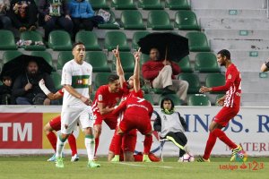 La celebración del 0-1.