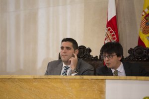 El concejal Juan José Alonso en un pleno municipal