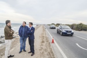 Visita de Óscar Liria y Miguel Ángel Castellón a la obras