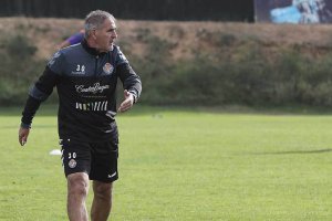 Paco Herrera en un entrenamiento.