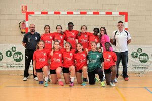 El equipo infantil del BM Roquetas.