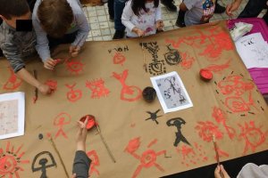Taller infantil realizado en la última edición de la Feria del Libro.