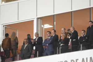 Así se le quedó la cara al presidente tras el Almería 2 Zaragoza 2.