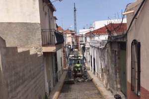 Las obras de remodelación de la calle Aire se han iniciado esta pasada semana.