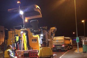 Comienzo de las obras en la transitada carretera.