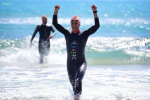 Gabriel al acabar la travesía.