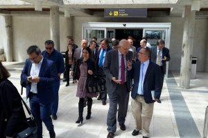 Llegada de los empresarios al Aeropuerto de Almería.