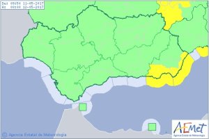 Avisos para hoy de la AEMET.