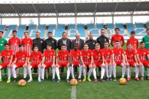 La plantilla del Cadete B en el Mediterráneo.