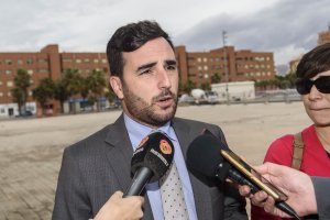 Carlos Sánchez, esta mañana.