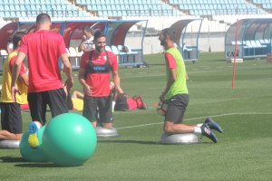 Puertas sonríe en el entrenamiento.