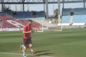 Javi Álamo, este martes en el Mediterráneo.