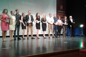 Los premiados en la gala de Tabernas.