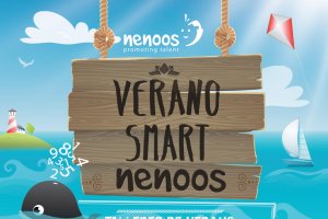 Cartel de Escuela de Verano SMART en Neoos Almería