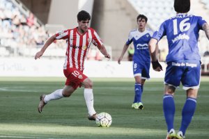 Pozo en el Almería-Mirandés de la pasada Liga.