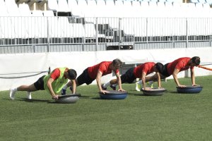 Juanjo, Corona, Gaspar y Motta en el circuito físico.