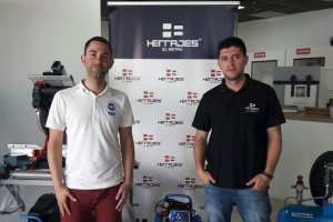 Sergio Domínguez con Carlos Oller.