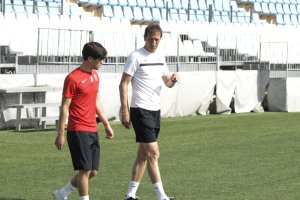 Ramis con el malagueño Pozo.