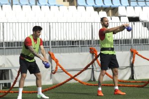Ximo y Borja en un entrenamiento.