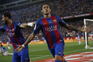 Celebración de Neymar.