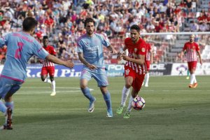 Fidel en el partido del sábado ante el Mirandés.
