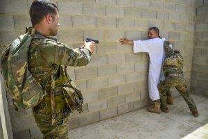 Ejercicio de legionarios durante el adiestramiento.