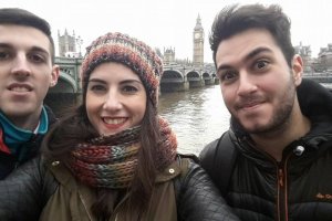 La almeriense Arancha Cid en el Westminster Brigde