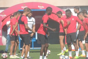 Entrenamiento de este martes.