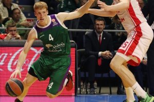 Alberto en un partido con el Unicaja.