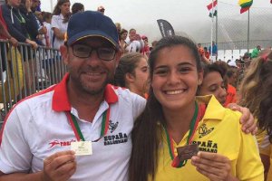 Gemma Sánchez con la medalla del Europeo 2016.