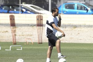 Fran Fernández en el campo de la Vega.