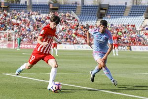 Pozo en el partido contra el Mirandés.