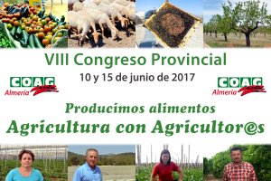 Cartel del VIII Congreso Provincial del sindicato COAG Almería.
