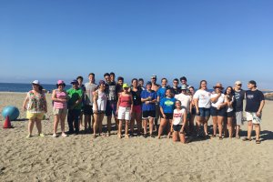 Alumnos de los centros Stella Maris y Verdiblanca, esta mañana.