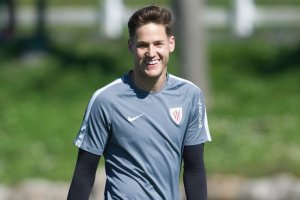 Remiro en un entrenamiento.