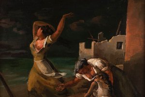 Espanto, bombardeo de Almería (Ramón Gaya, 1937, óleo sobre lienzo).