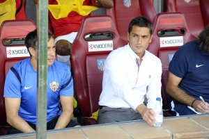 Francisco con el Almería en el Calderón.