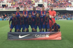 Dani Romera en el once del Barça B que ha subido a Segunda.