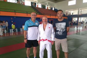 El alcalde con los maestros.