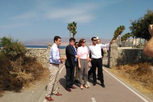 Visita al inicio de lo que sería la próxima actuación en el paseo marítimo