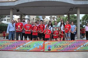 El equipo del Balonmano Roquetas.
