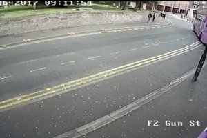 Momentos antes del atropello.