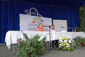 Aguilera durante su intervención ante las cooperativas almerienses en Dalías.