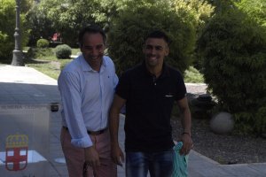 Dani Romera y Juanjo Segura, concejal de Deportes.